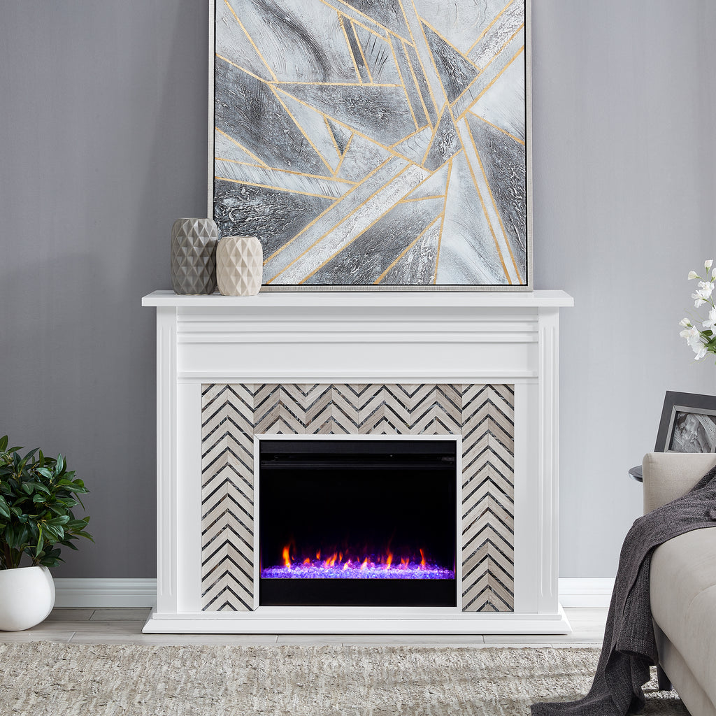 50" Hebbington Tiled Fireplace