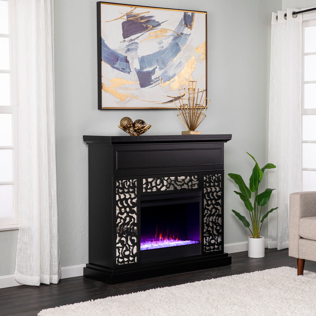 45.75” Wansford Color Changing Fireplace - Black 45.75” Wansford Color Changing Fireplace - Black