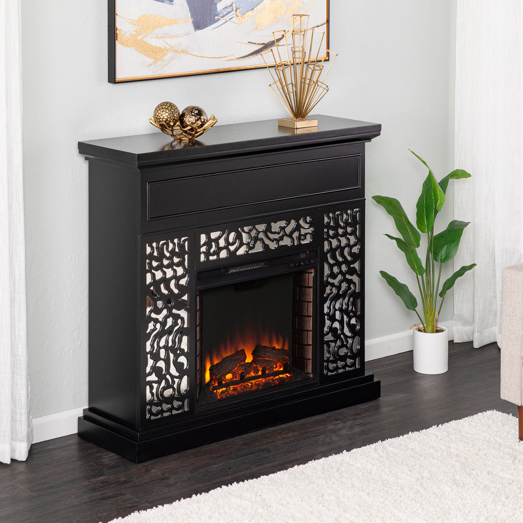 45.75” Wansford Contemporary Electric Fireplace - Black 45.75” Wansford Contemporary Electric Fireplace - Black