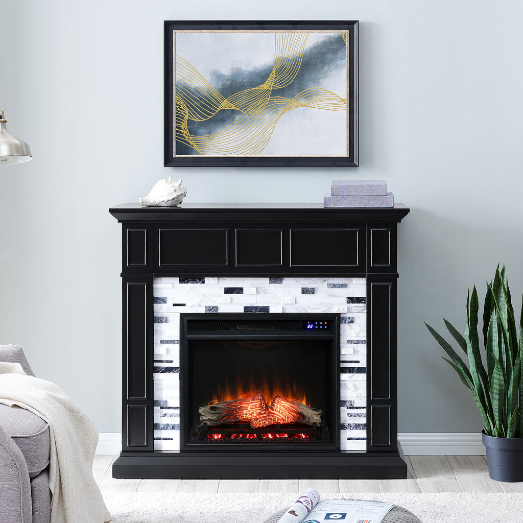 45.5” Drovling Marble Touch Screen Electric Fireplace 45.5” Drovling Marble Touch Screen Electric Fireplace