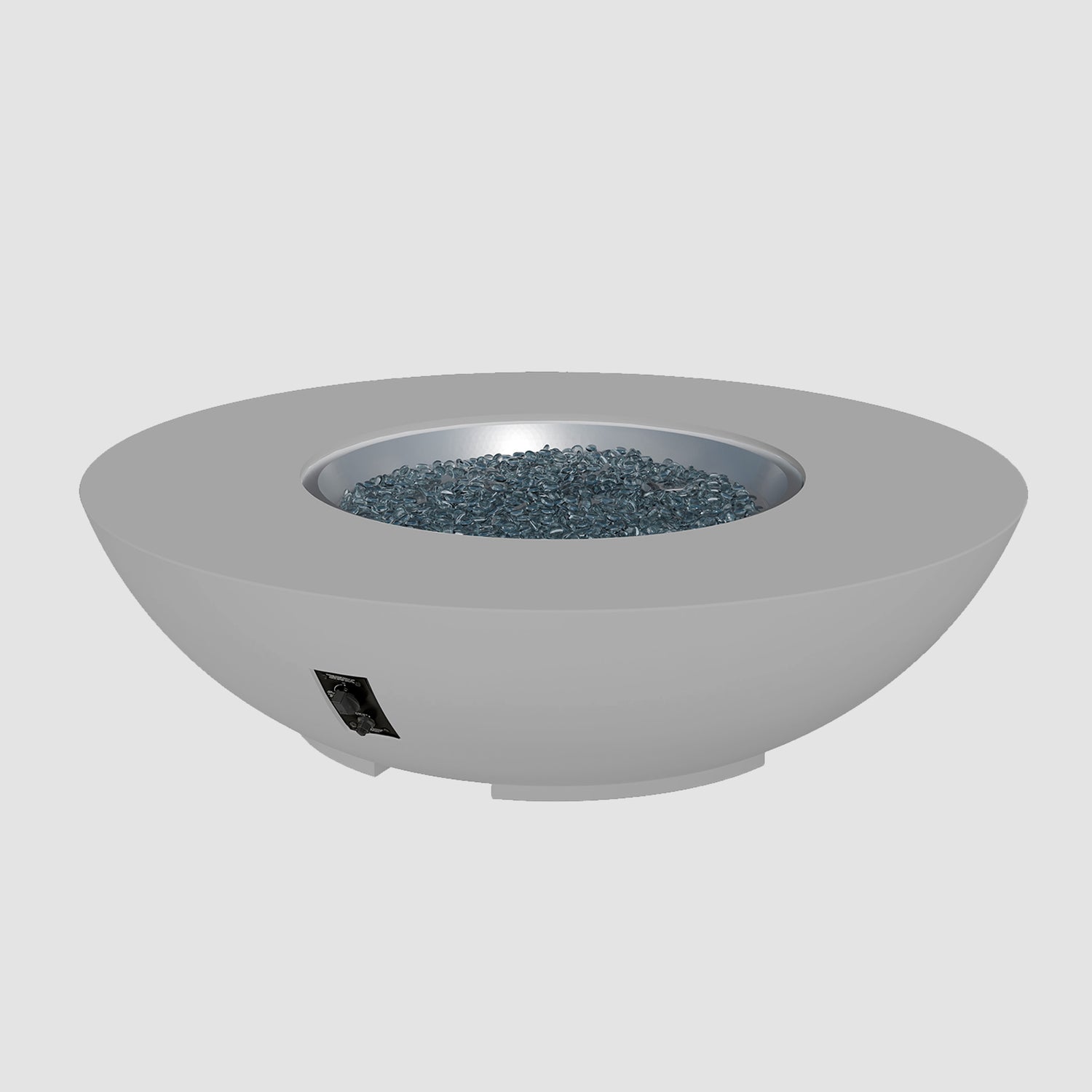 60" Cove Bowl Gas Fire Pit in Natural Grey w/Electronic Ignition (LP)