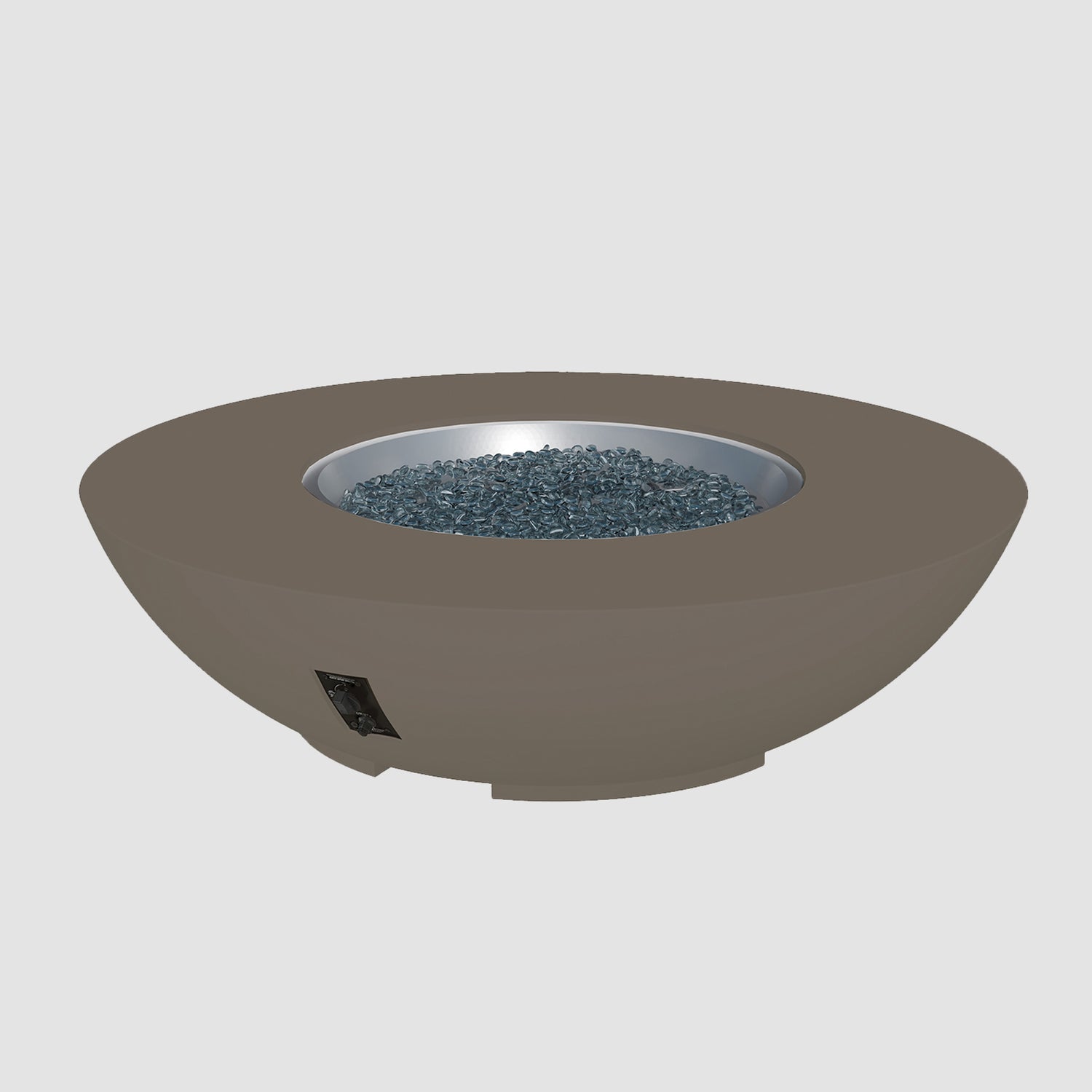 60" Cove Bowl Gas Fire Pit in Earth Stone