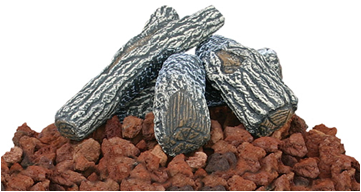 Lava Rock and Logs Kits for Outdoor Firepits