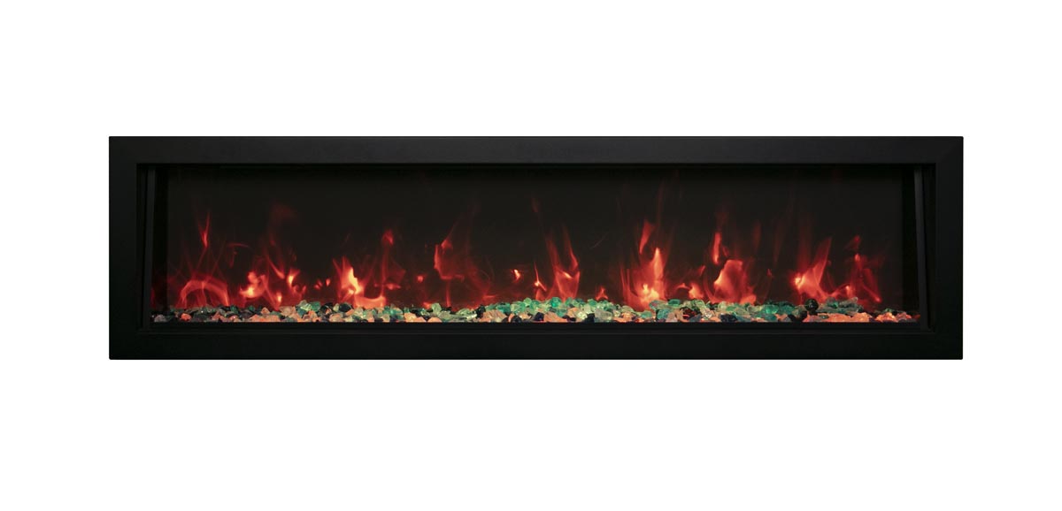 65" Remii Deep Indoor/Outdoor Built-In Electric Fireplace