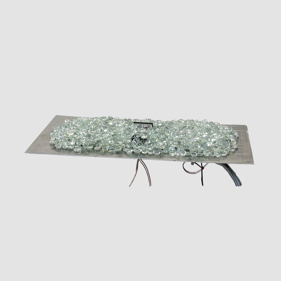 96" Crystal Fire Plus Linear Gas Burner Insert and Plate Kit