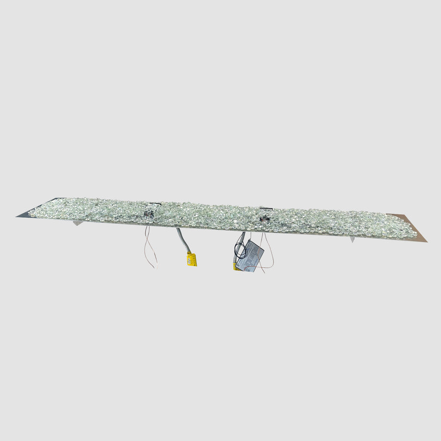 42" Linear Crystal Fire Plus Gas Burner Insert and Plate Kit with Direct Spark Ignition (NG)