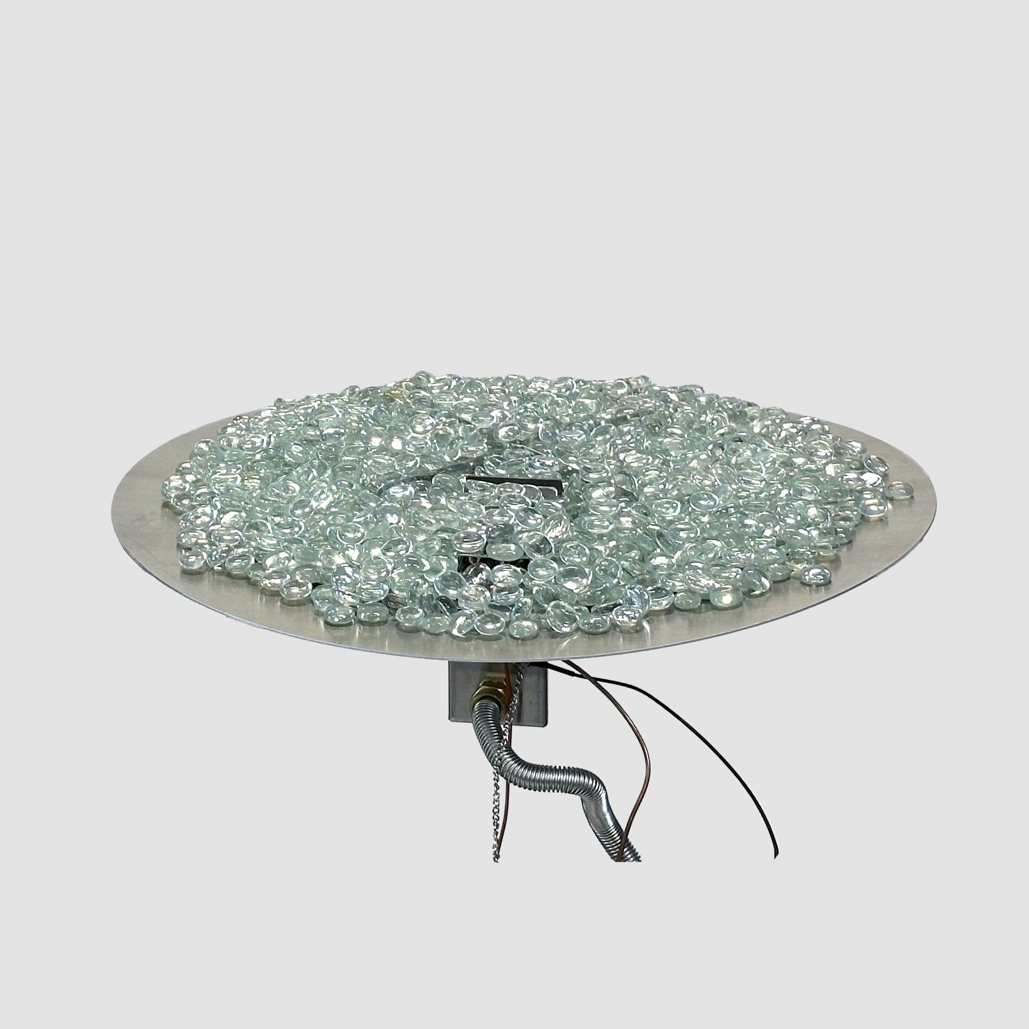 30" Crystal Fire Plus Round Gas Burner Insert and Plate Kit