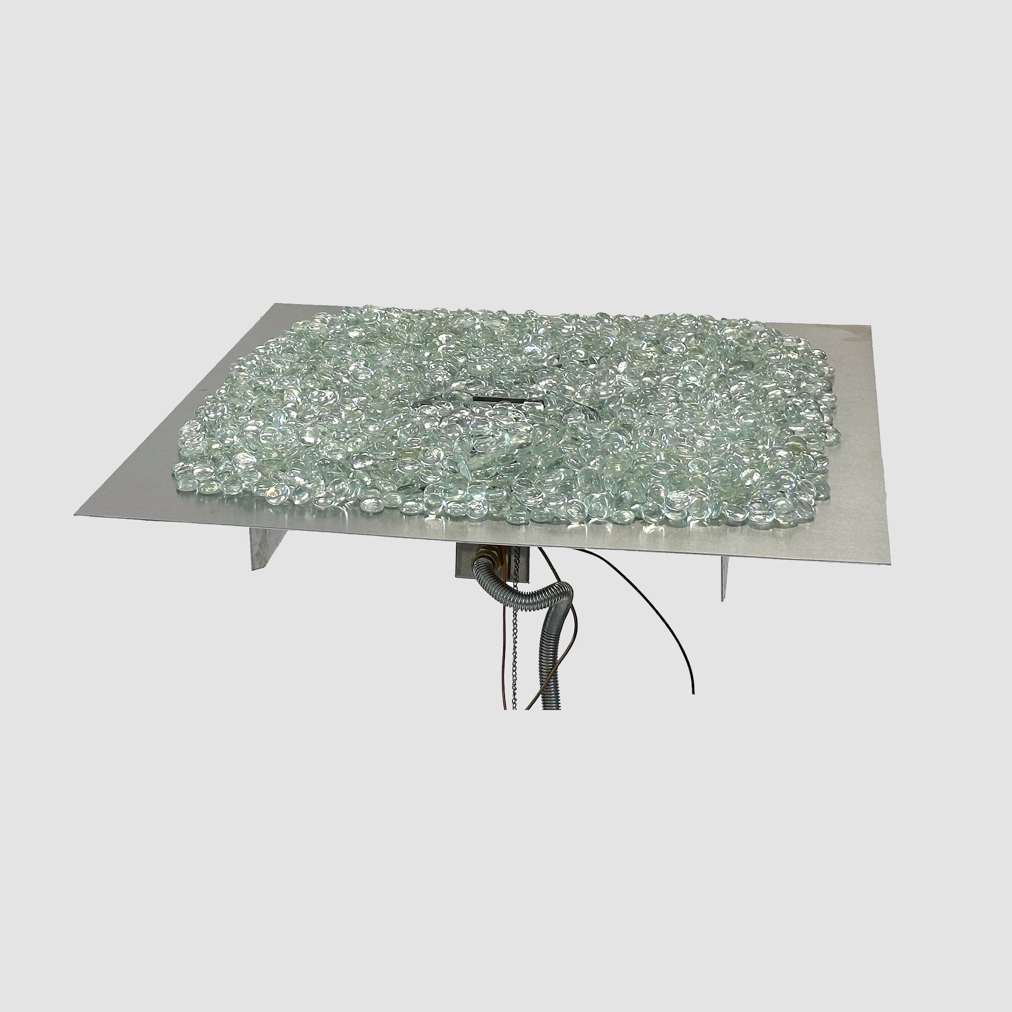 36" Crystal Fire Plus Square Gas Burner Insert and Plate Kit