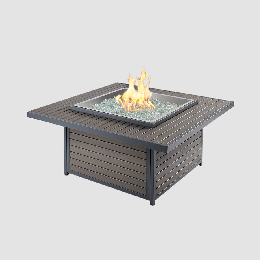 40" Kenwood and Brooks Square Chat Height Gas Fire Pit Table