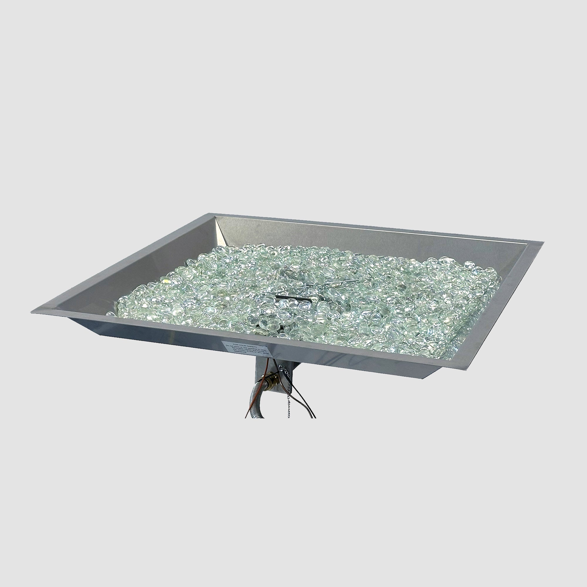 24" Crystal Fire Plus Square Gas Burner