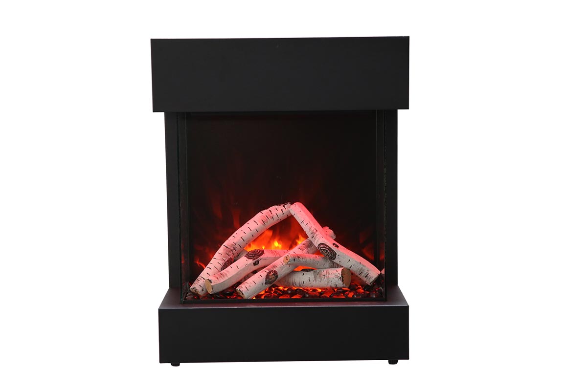 20" Cube - 3 Sided Electric Fireplace with a 10 Piece Birch log 20" Cube - 3 Sided Electric Fireplace with a 10 Piece Birch log