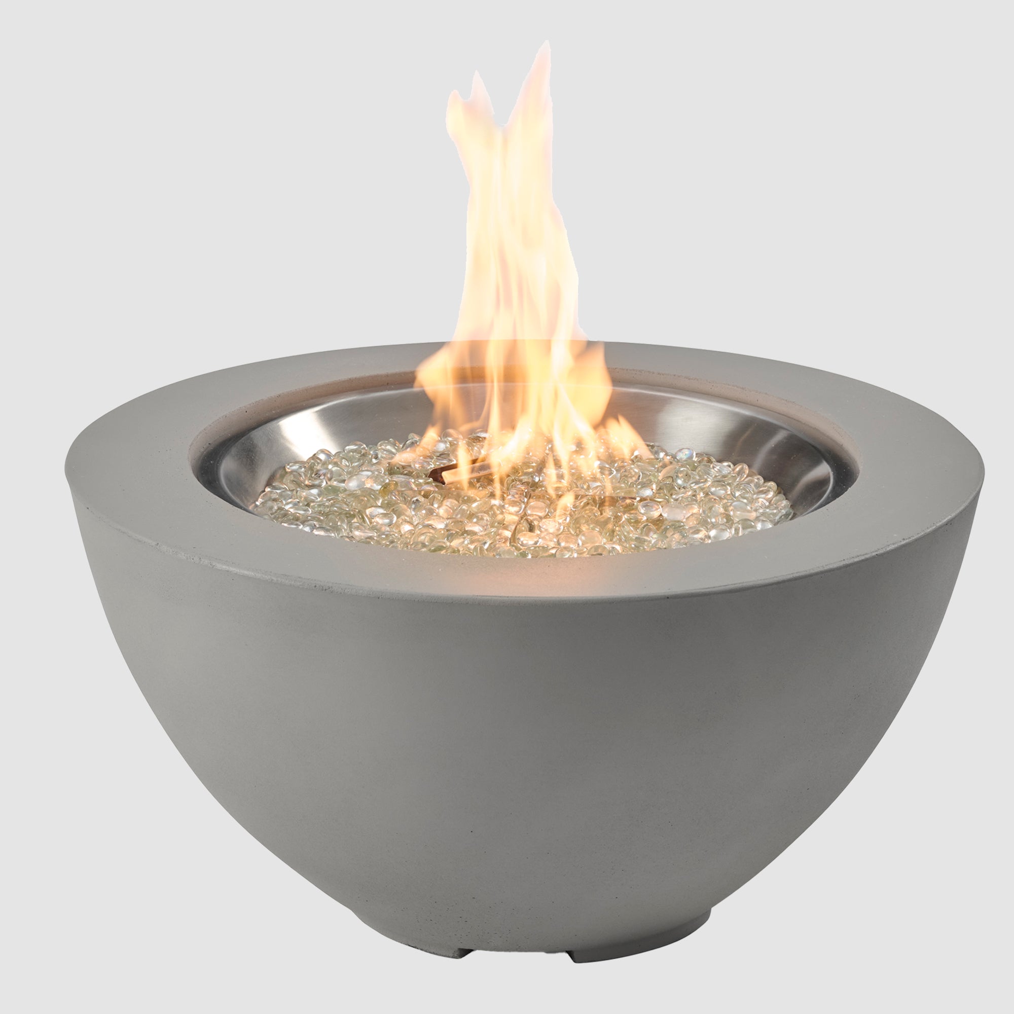 29" Cove Round Natural Grey Gas Fire Pit Bowl
