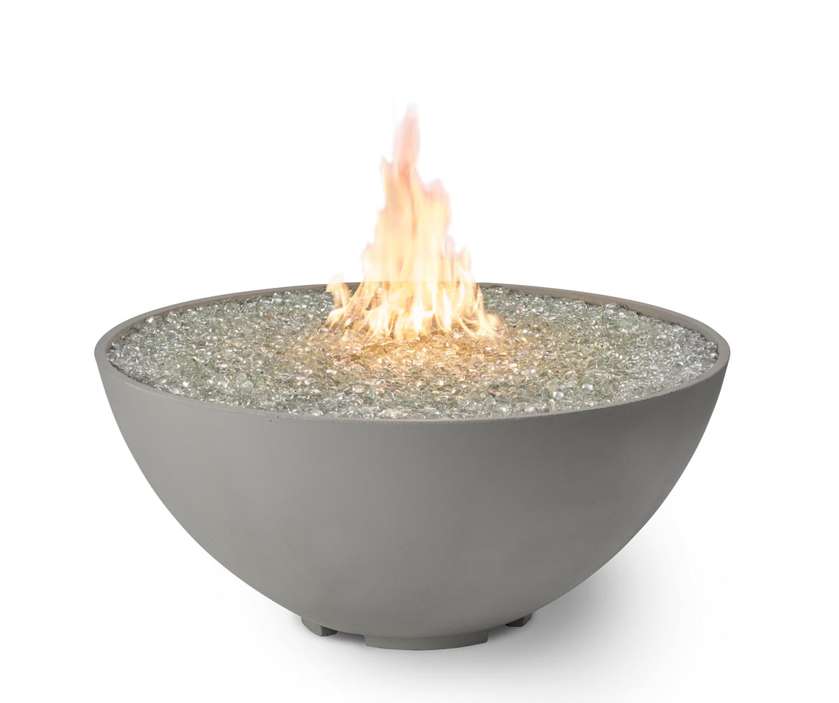 42" Natural Grey Cove Edge Round Gas Fire Pit Bowl