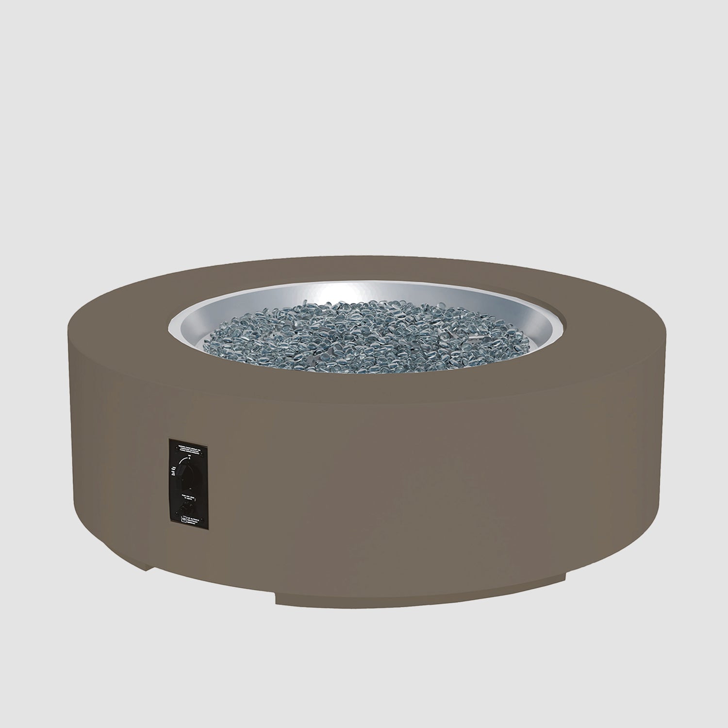 42" Cove Round Gas Fire Pit in Earth Stone w/Electronic Ignition (LP)