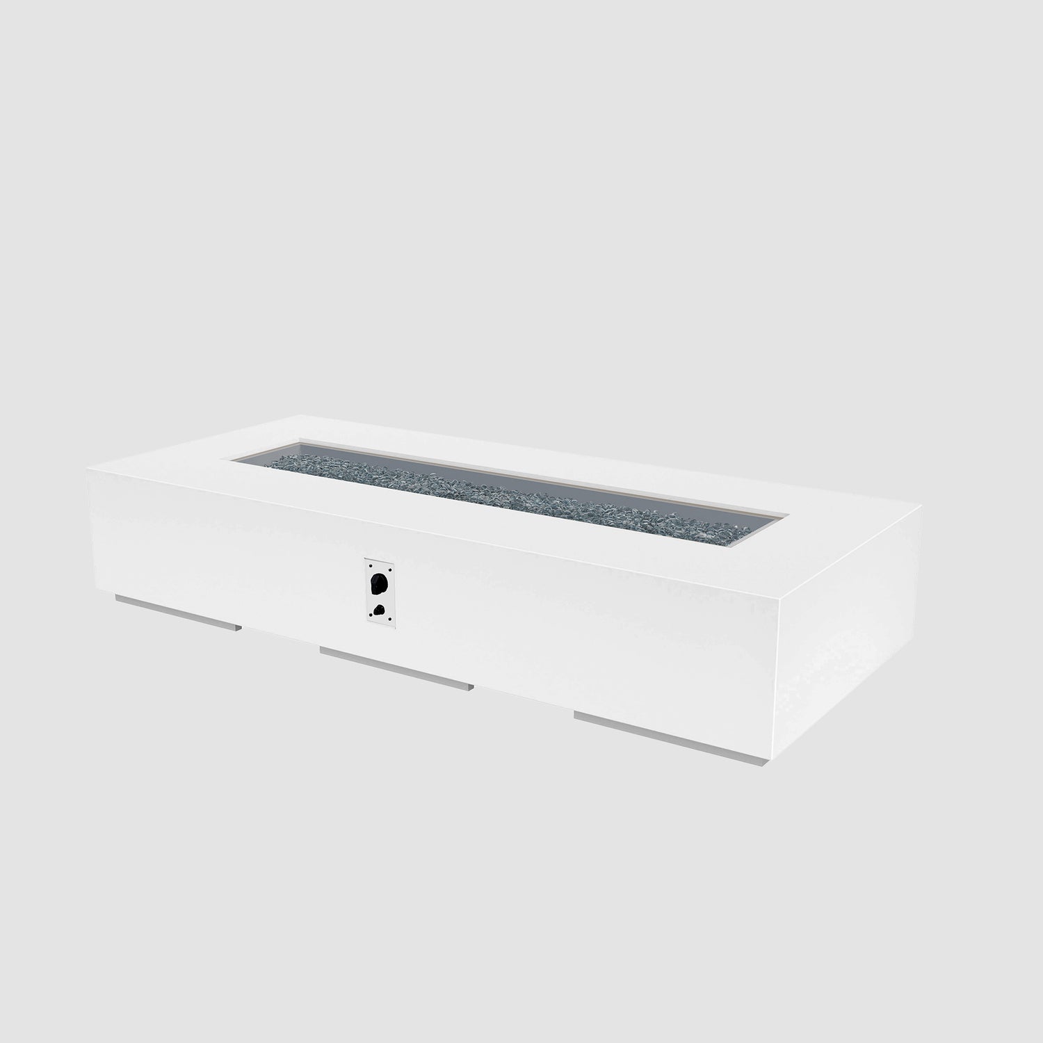 96" Cove Linear Gas Fire Pit in White w/Electronic Ignition (NG)