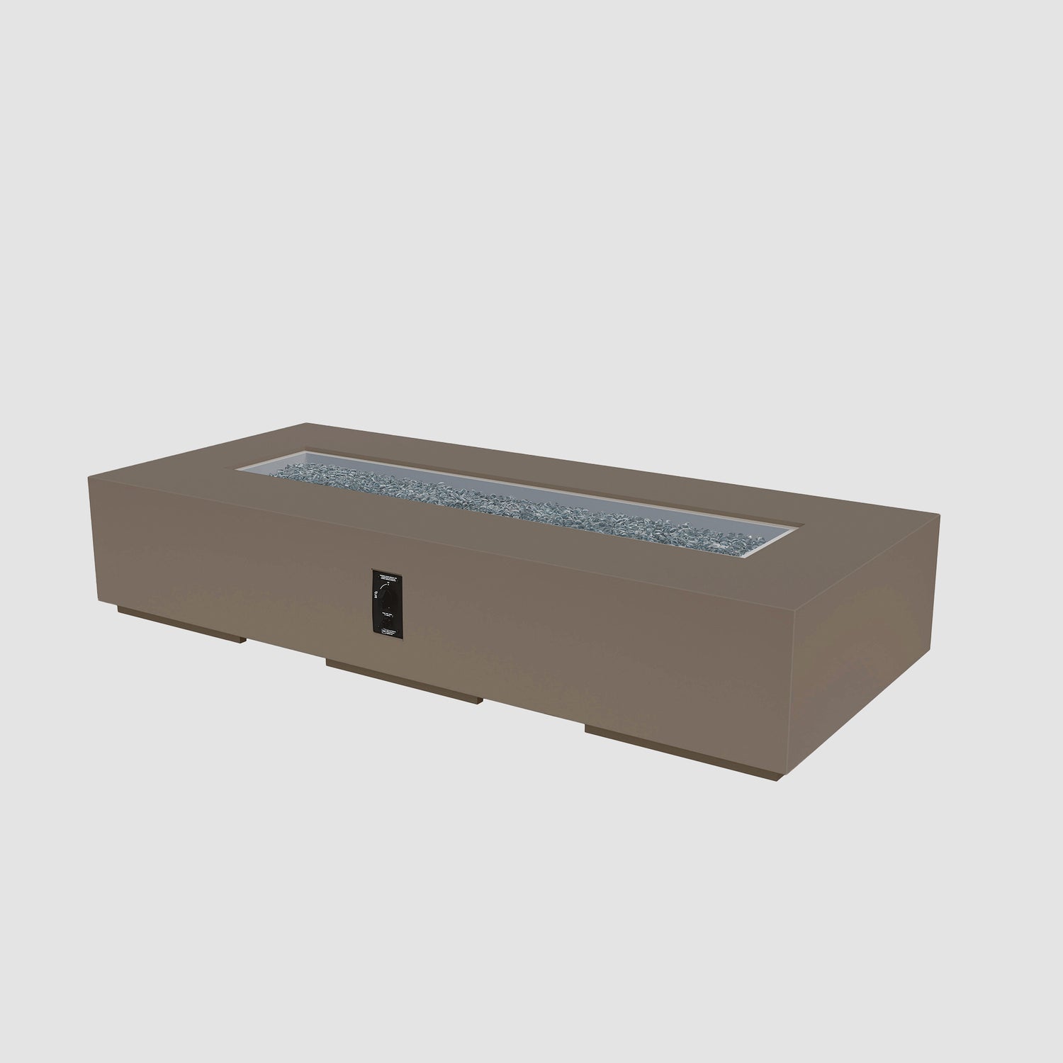 96" Cove Linear Gas Fire Pit in Earth Stone