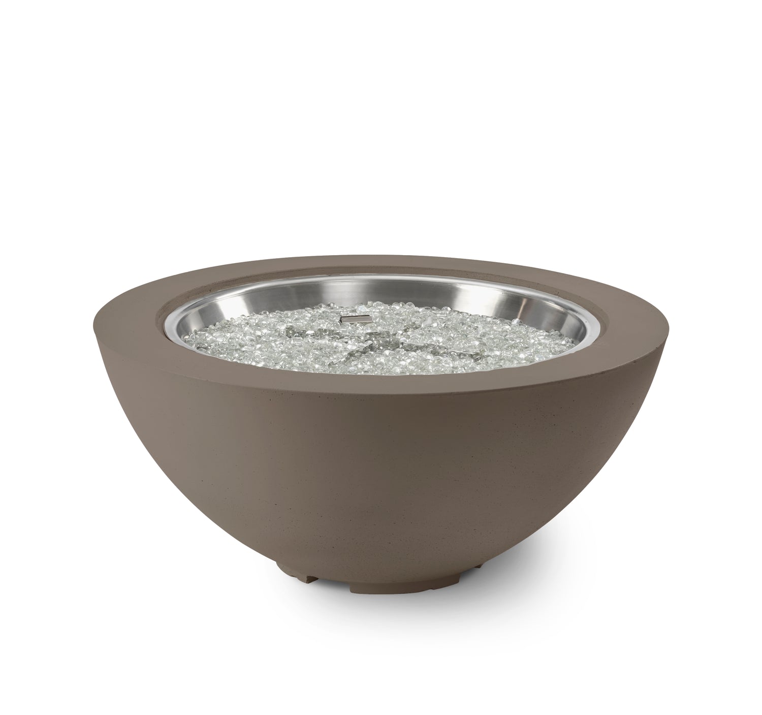 42" Cove Edge Bowl Gas Fire PIt in Earth Stone with Electronic Ignition (LP)