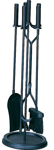 31'' 5 piece Black Finish Fireset