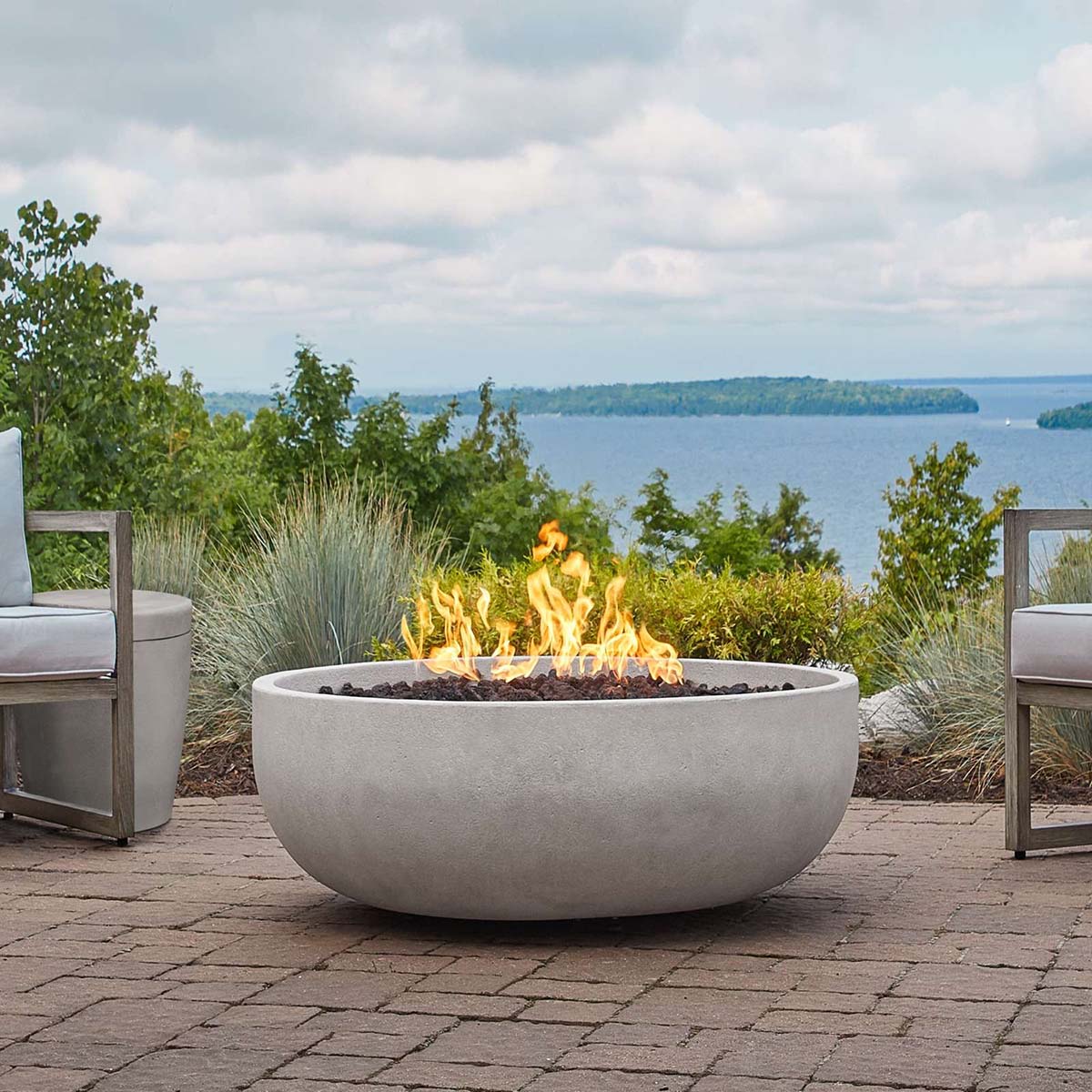 38" Carson Propane Fire Pit Bowl - Fog