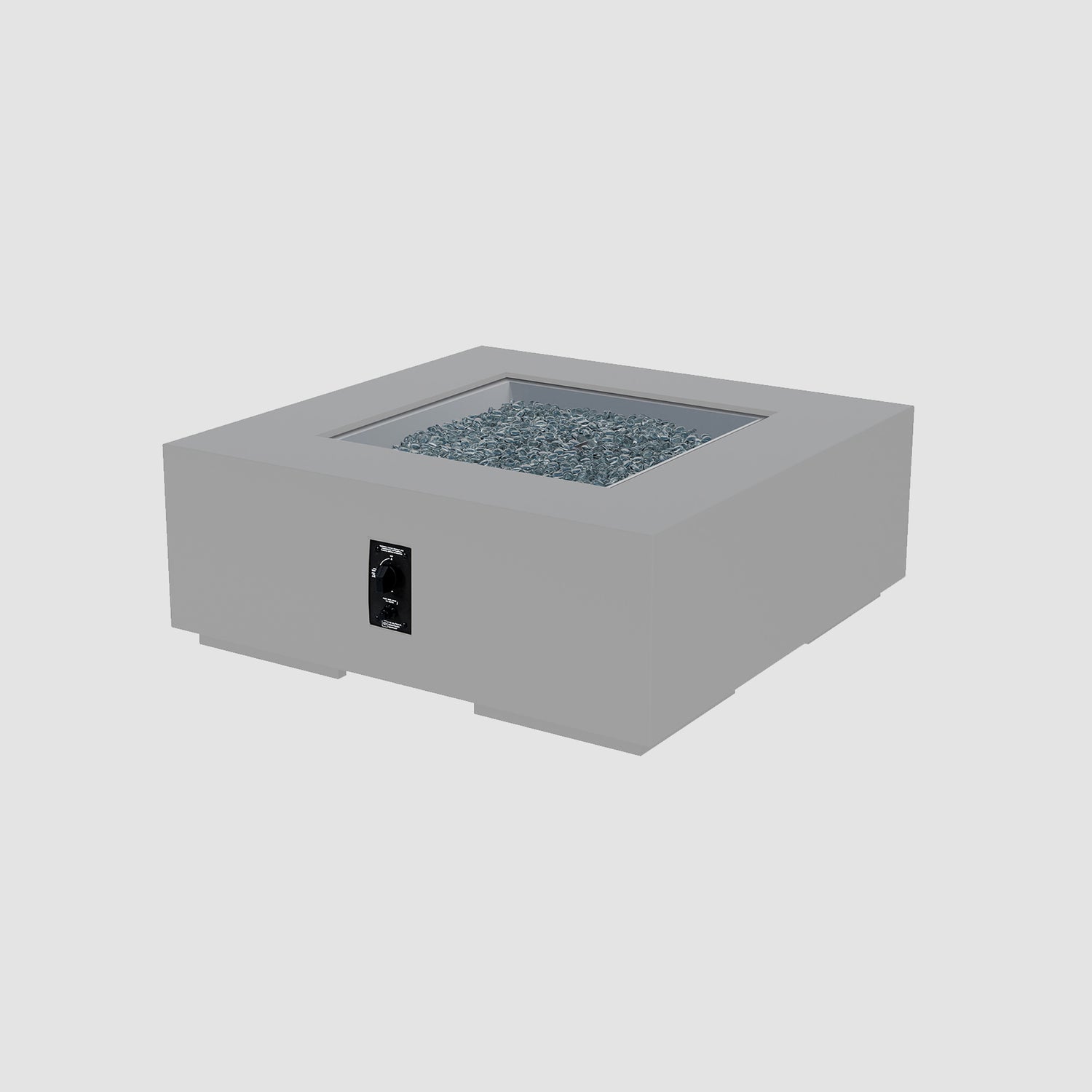 42" Cove Square Gas Fire Pit in Natural Grey