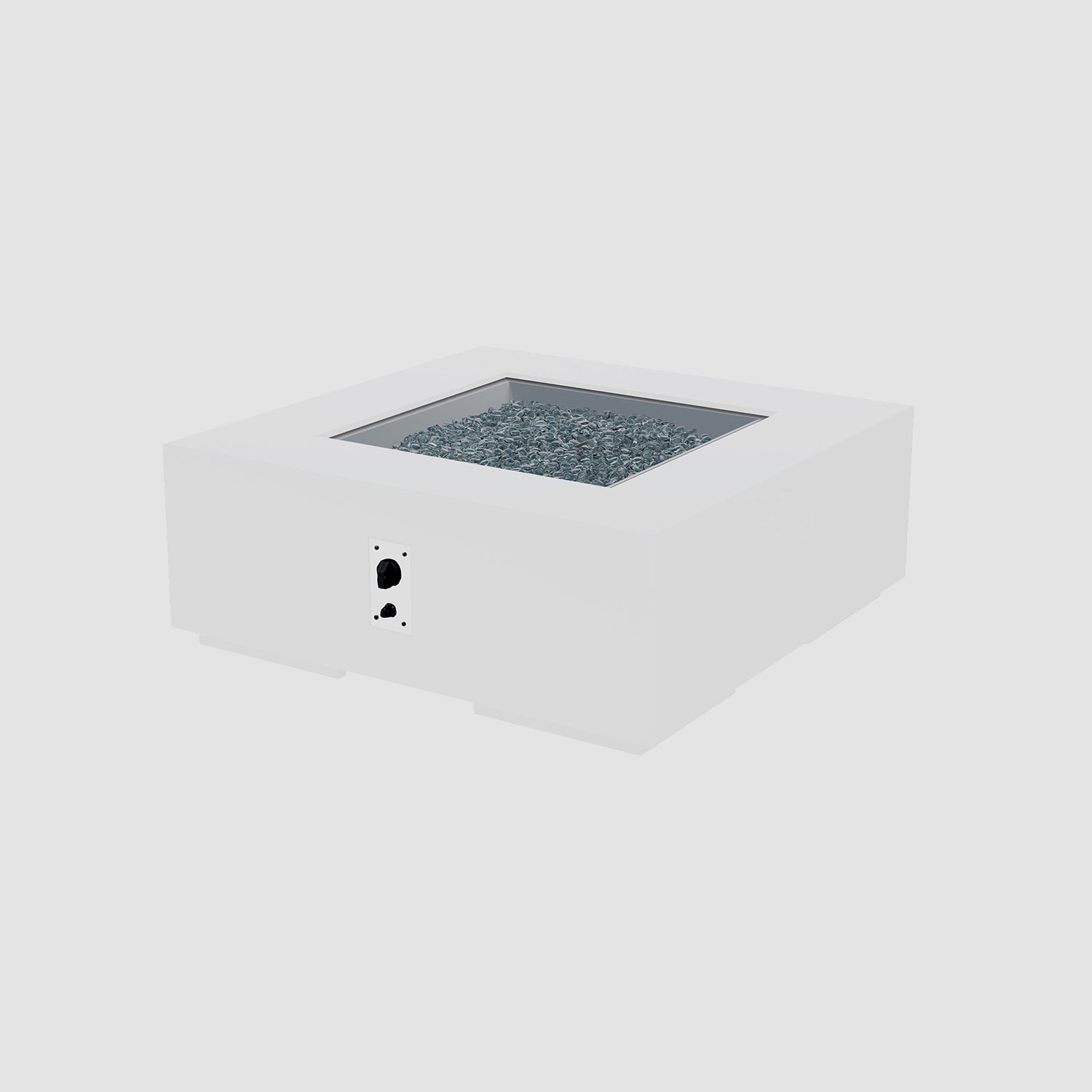 42" Cove Square Gas Fire Pit in White