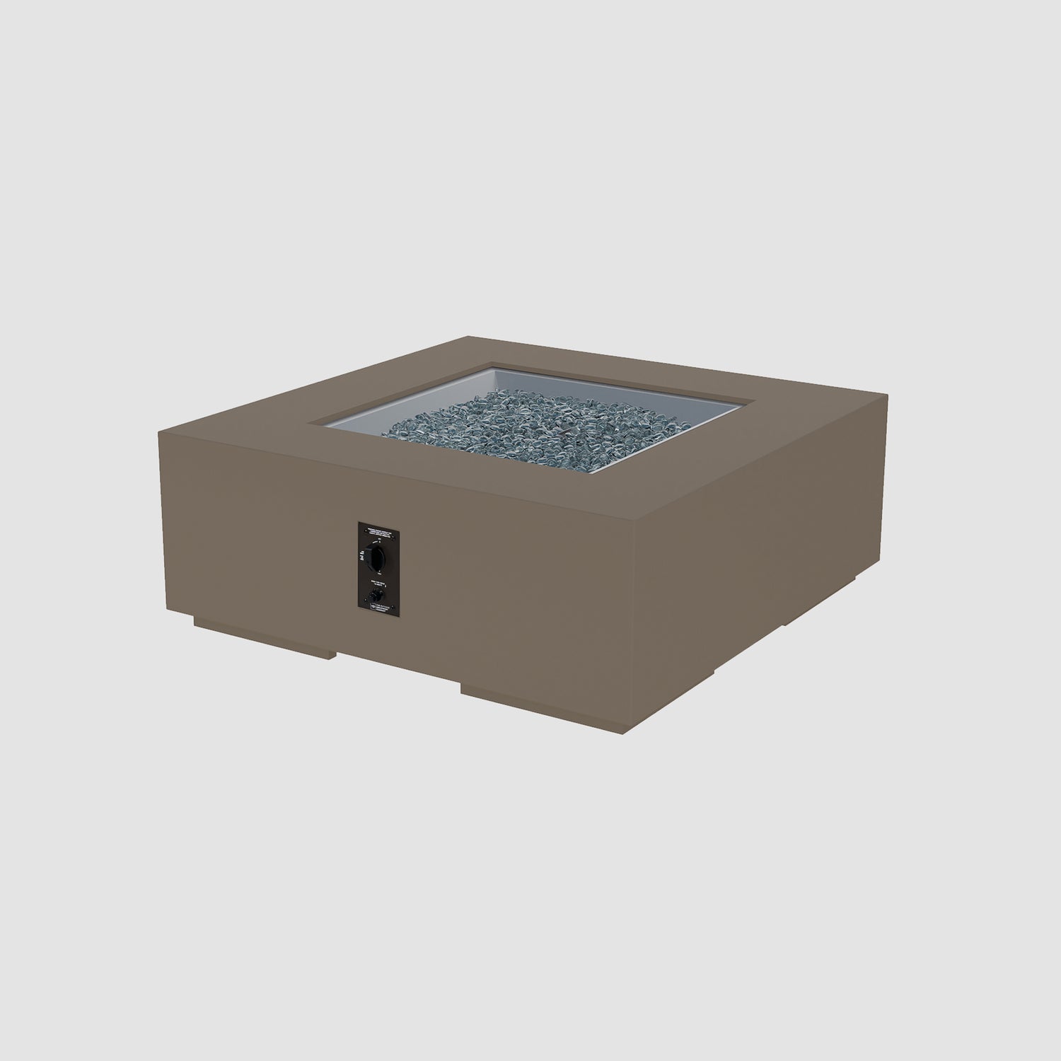 42" Cove Square Gas Fire Pit in Earth Stone w/Electronic Ignition (LP)