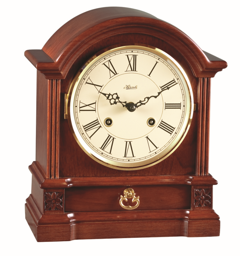 8'' Hollins Elegant Cherry Mechanical Hermle Mantel Clock