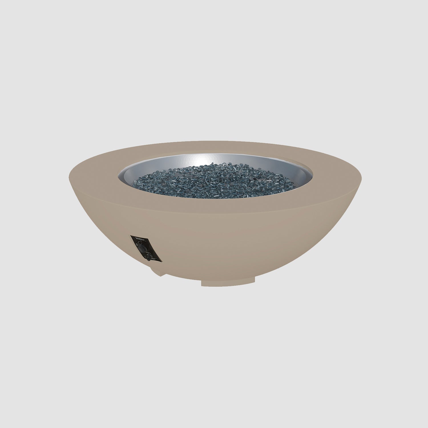 48" Cove Bowl Gas Fire Pit in Latte w/Electronic Ignition (LP)
