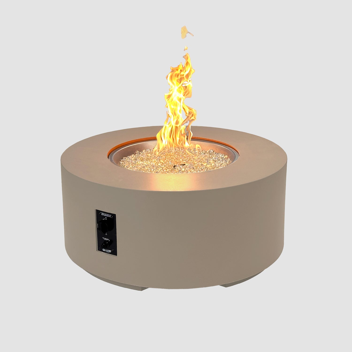 36" Cove Round Gas Fire Pit in Latte