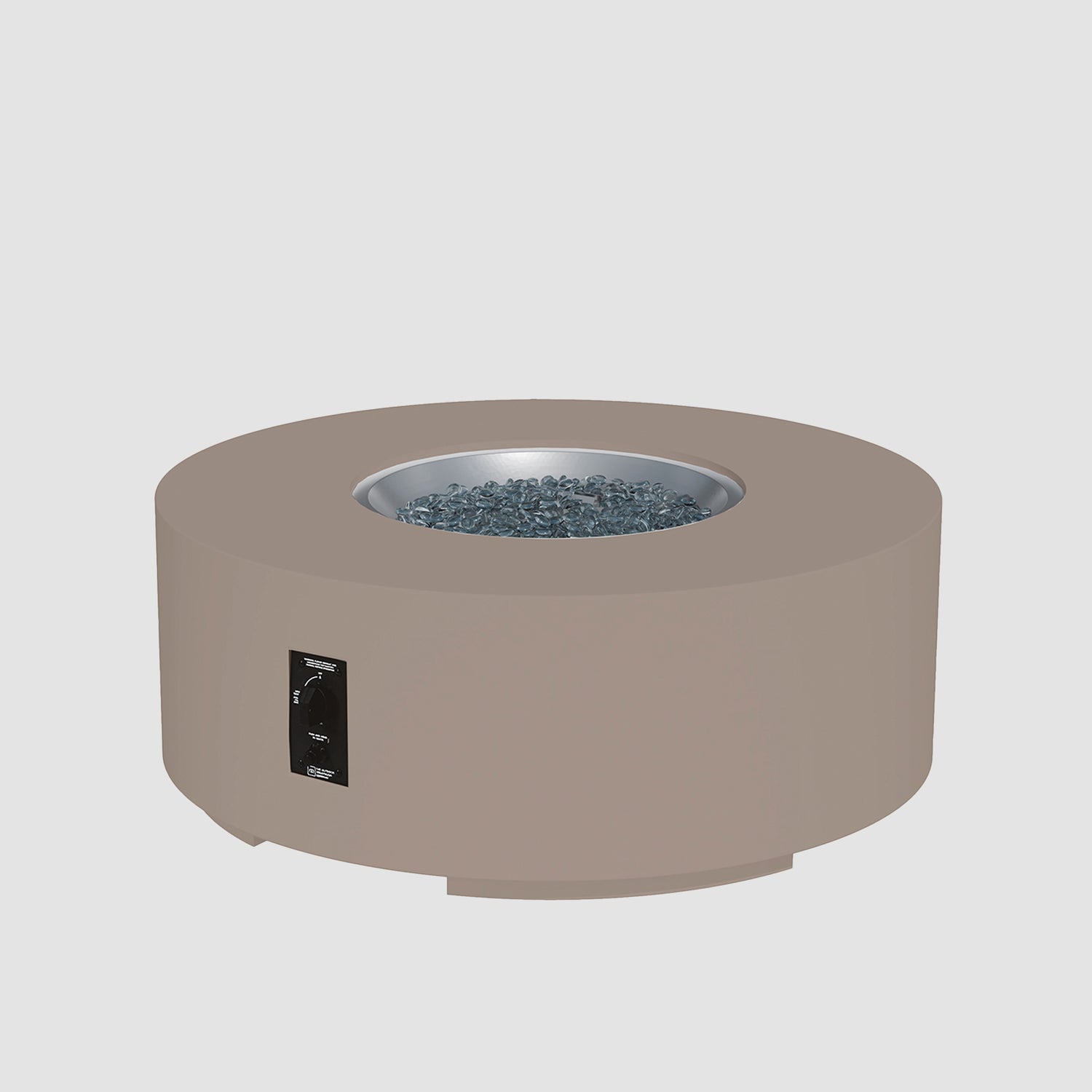42" Cove Round Gas Fire Pit in Latte