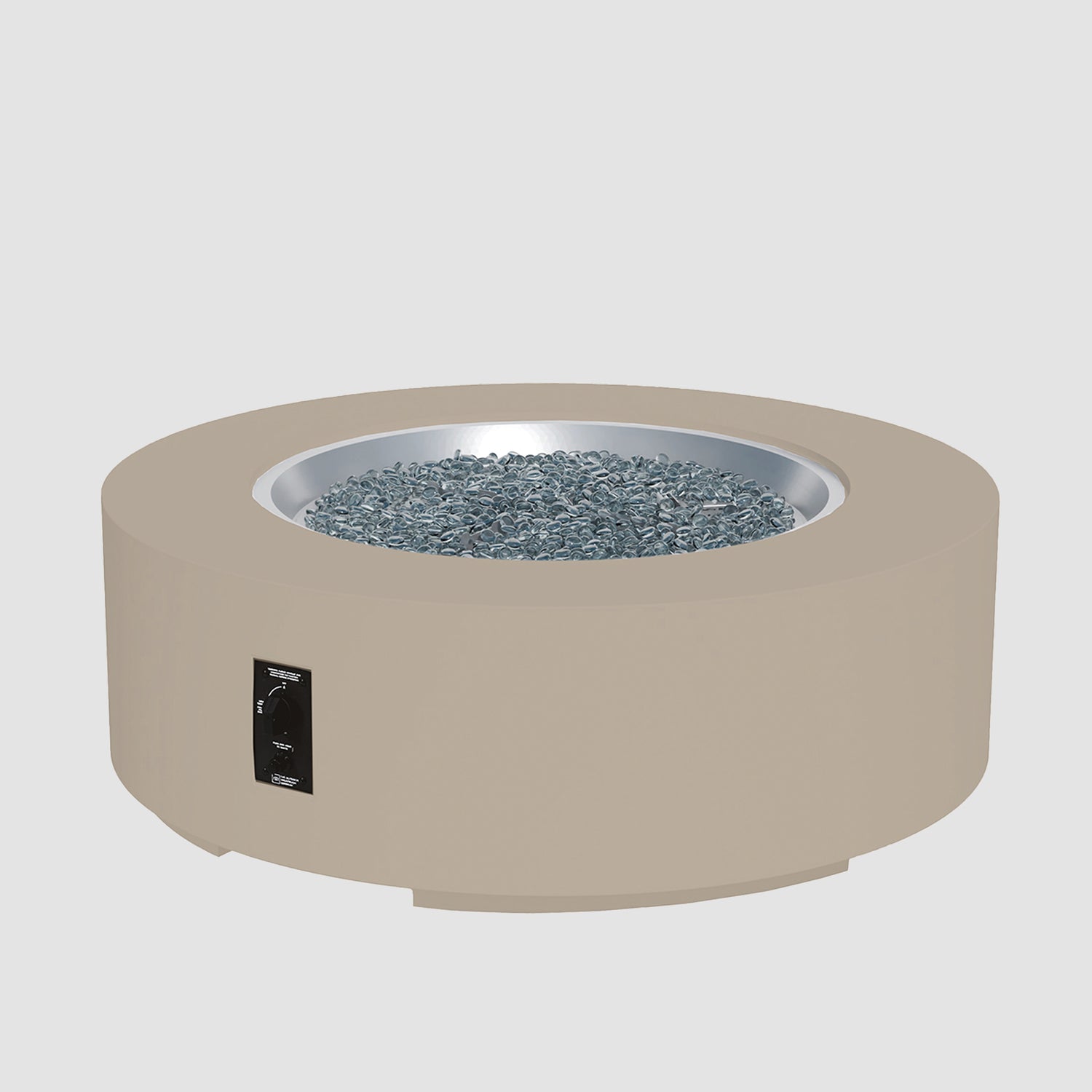 48" Cove Round Gas Fire Pit in Latte