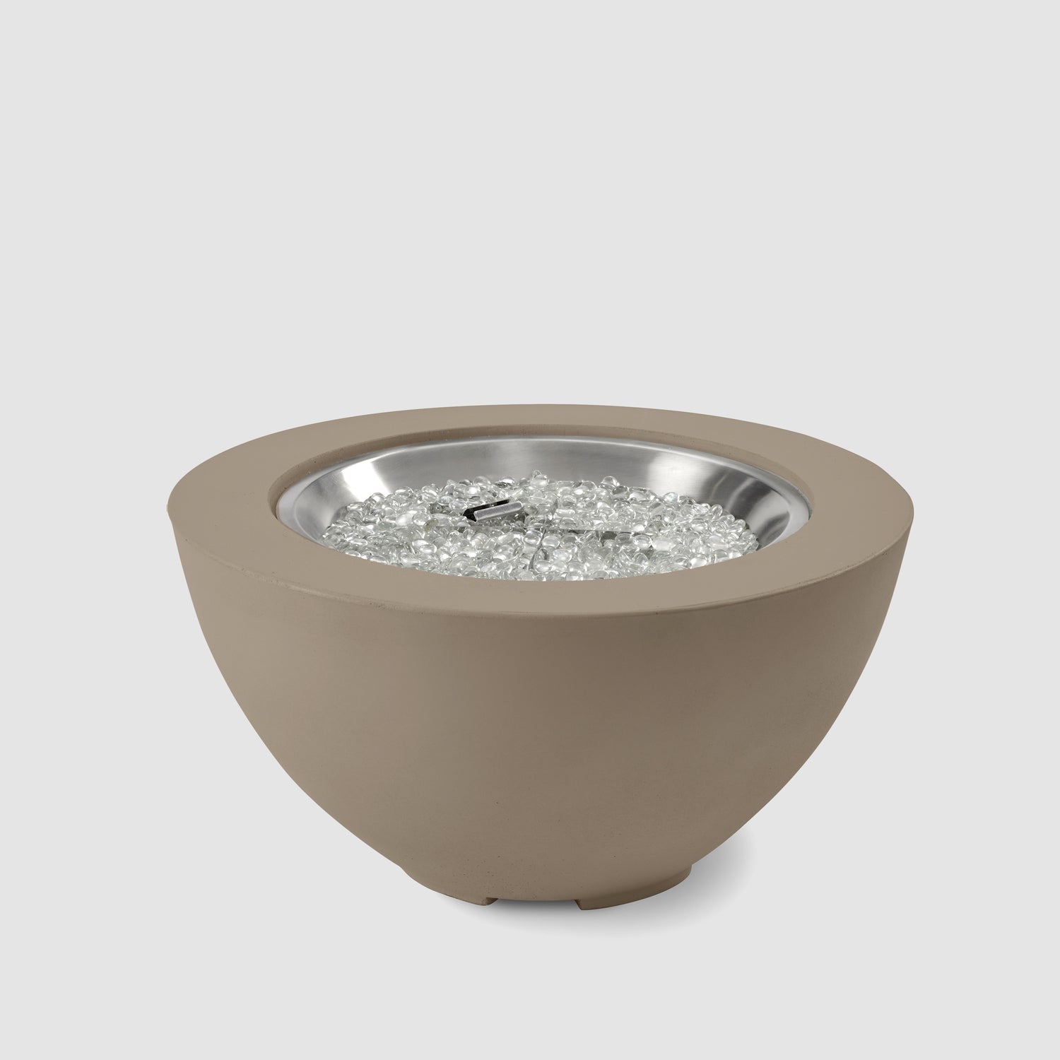 29" Cove Bowl Gas Fire Pit in Latte w/ Electronic Ignition (LP)
