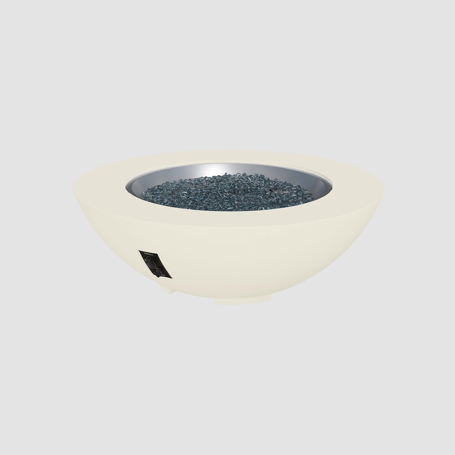 48" Cove Bowl Gas Fire Pit in Linen w/Electronic Ignition (LP)