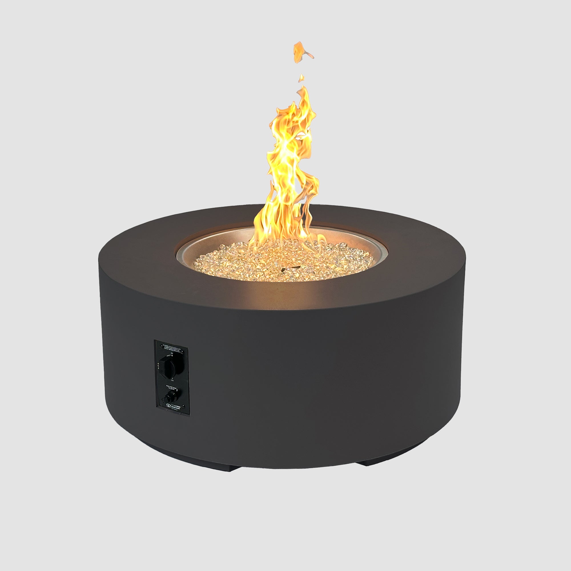36" Cove Round Gas Fire Pit in Midnight Mist w/Electronic Ignition (LP)
