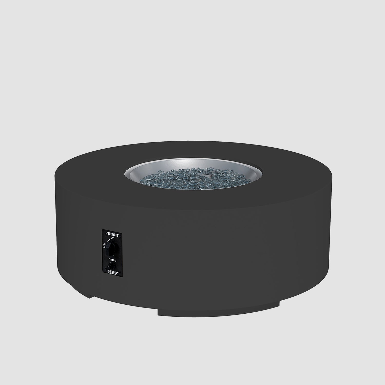 42" Cove Round Gas Fire Pit in Midnight Mist