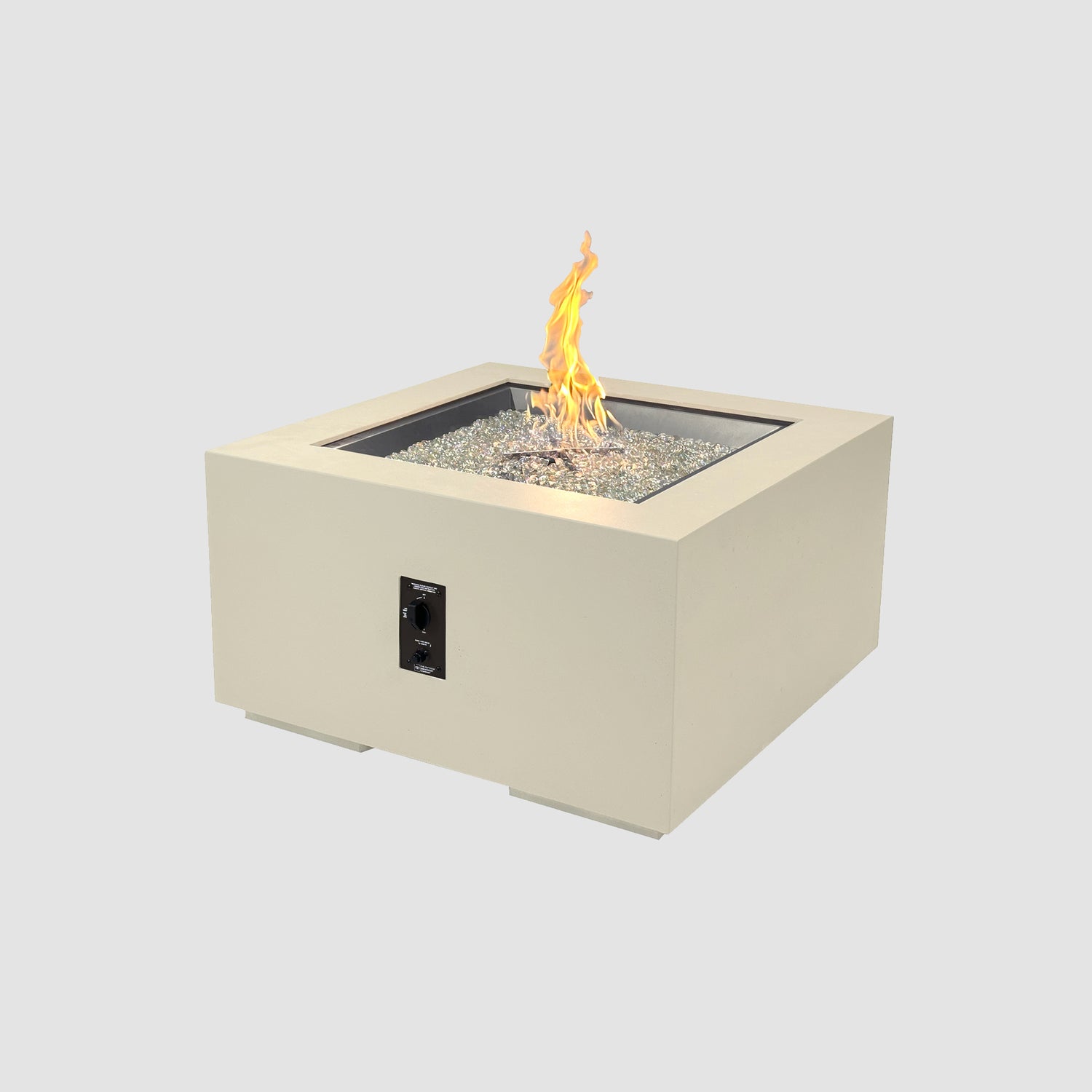 36" Cove Square Gas Fire Pit in Linen