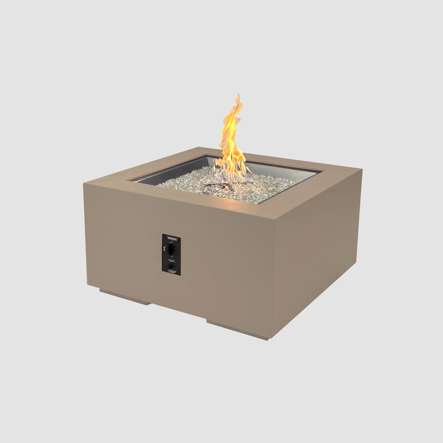 36" Cove Square Gas Fire Pit in Latte