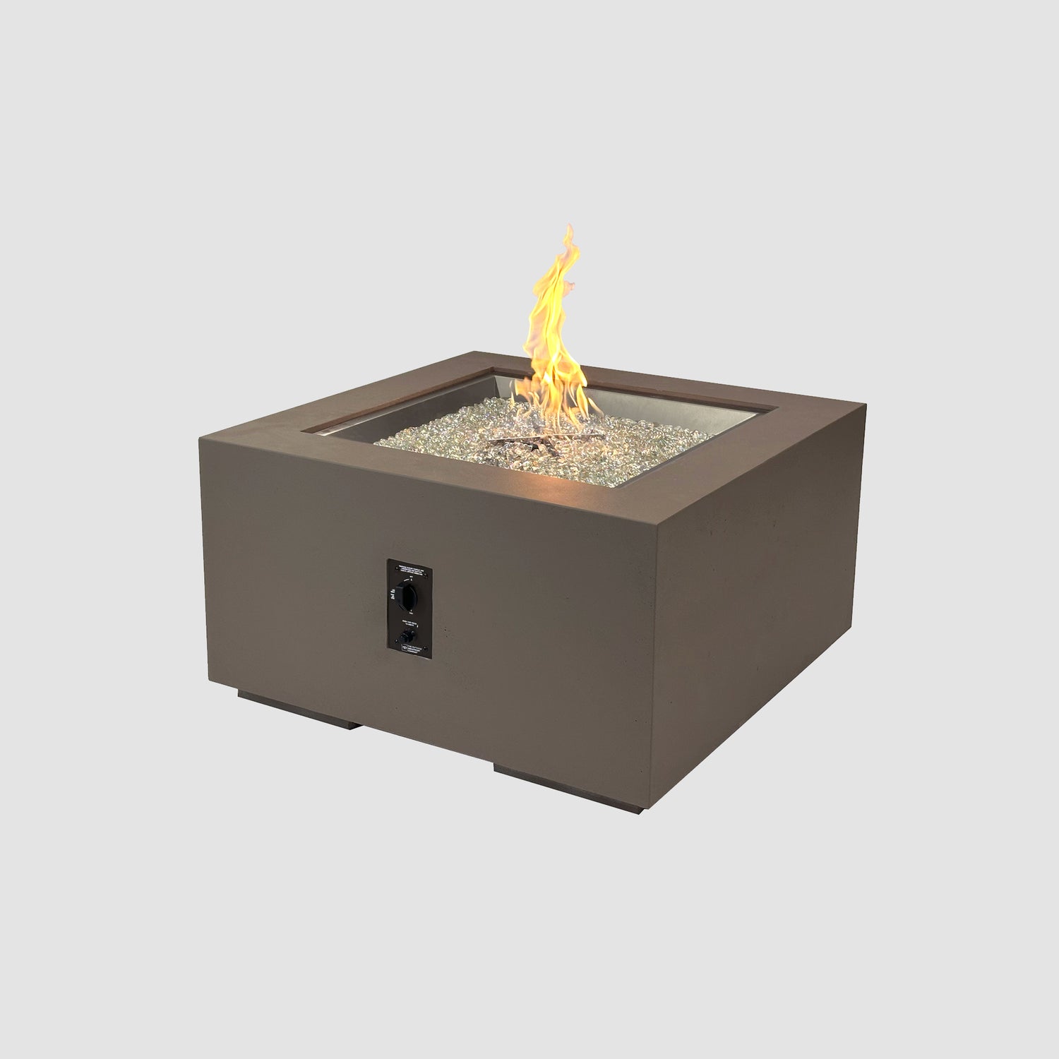 36" Cove Square Gas Fire Pit in Earth Stone