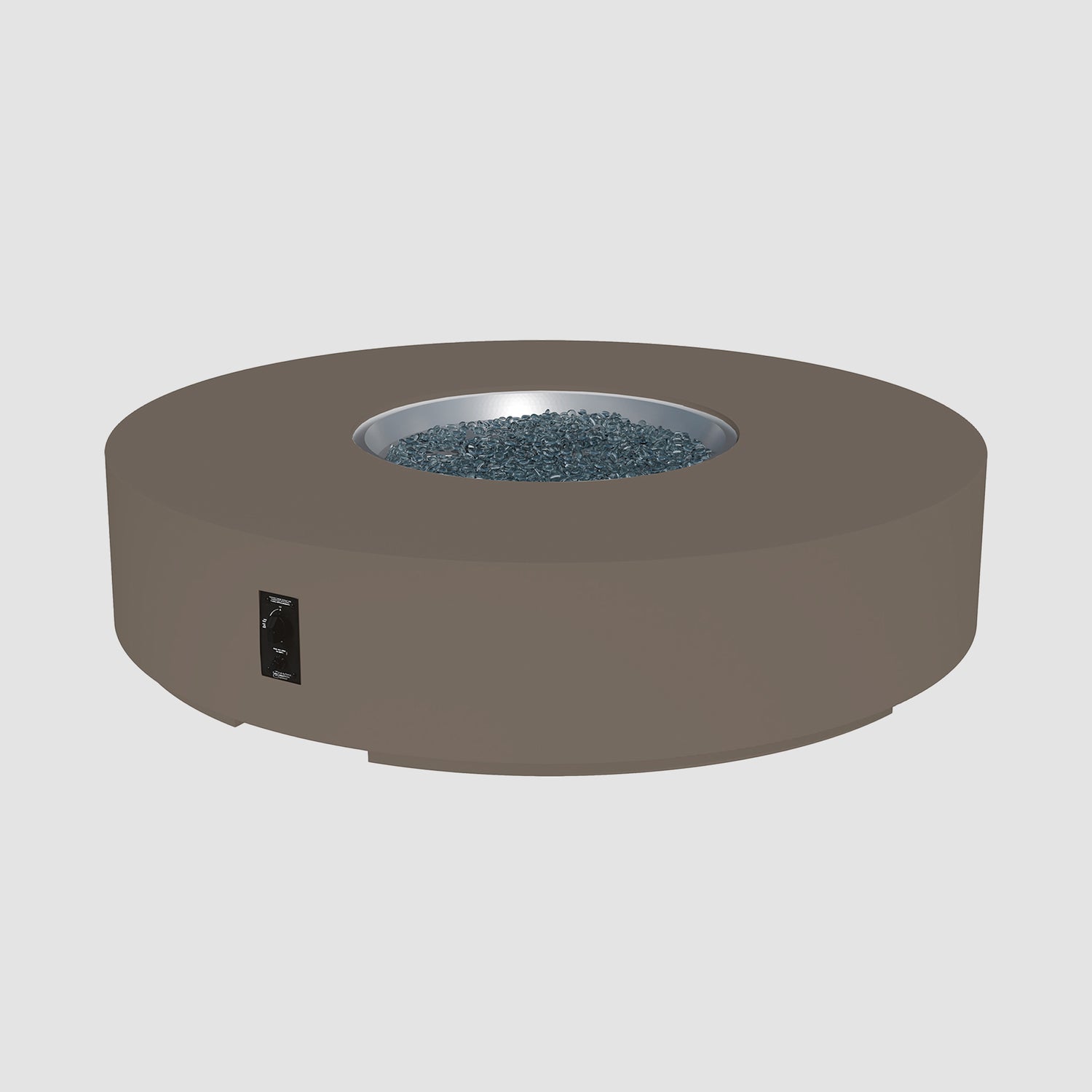 60" Cove Round Gas Fire Pit in Earth Stone w/Electronic Ignition (LP)
