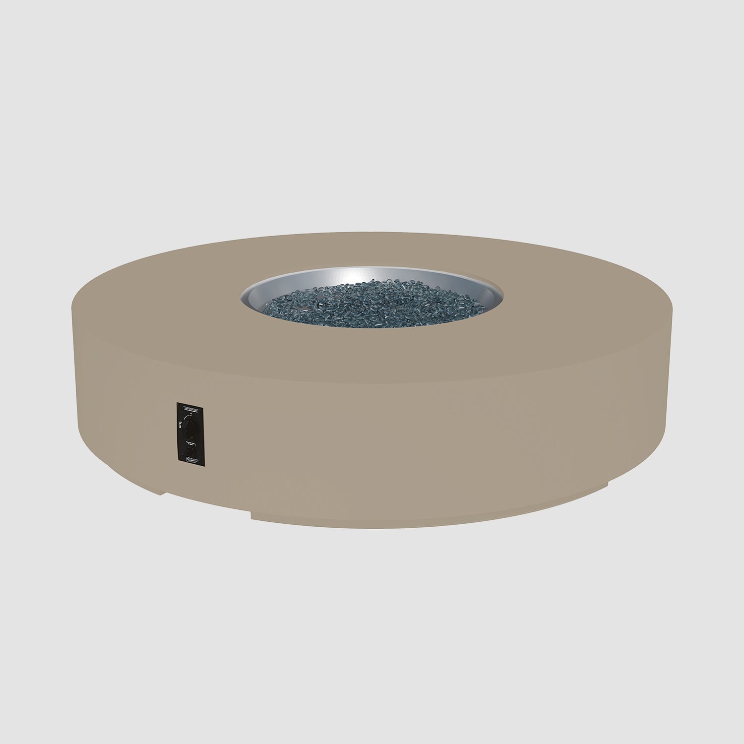 60" Cove Round Gas Fire Pit in Latte