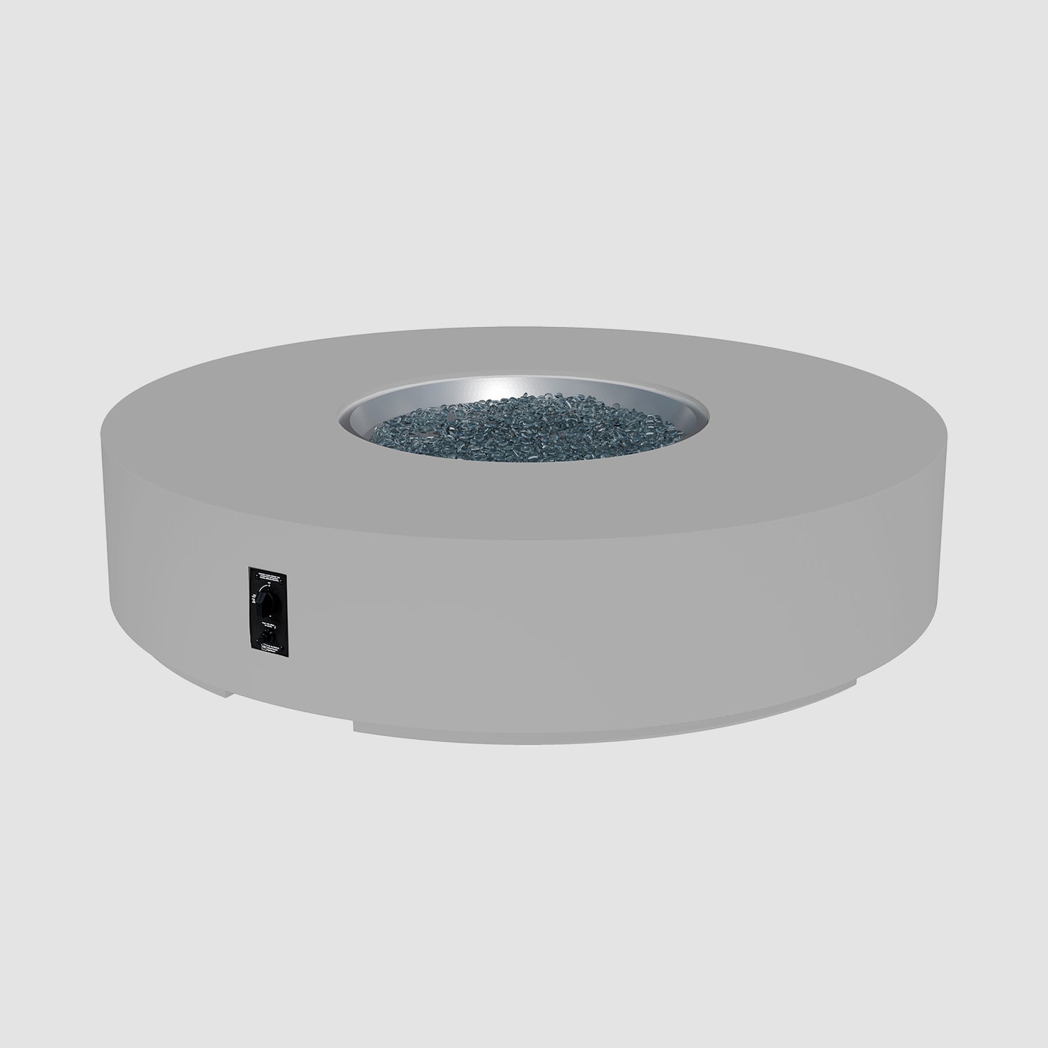 72" Cove Round Gas Fire Pit in White (CLONE)