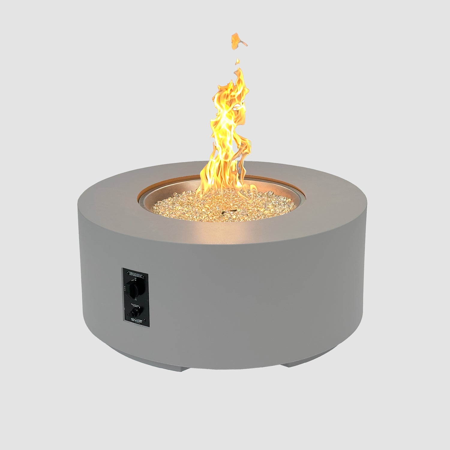 36" Cove Round Gas Fire Pit in Natural Grey w/Electronic Ignition (LP)