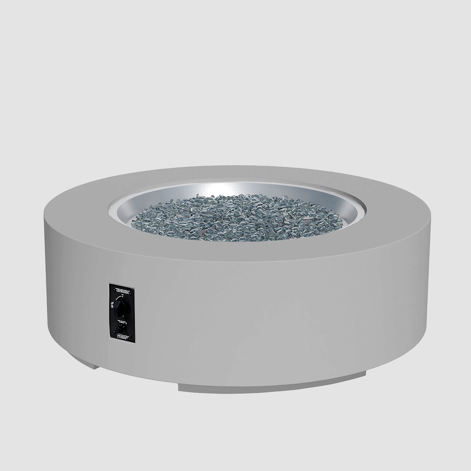 48" Cove Round Gas Fire Pit in Natural Grey