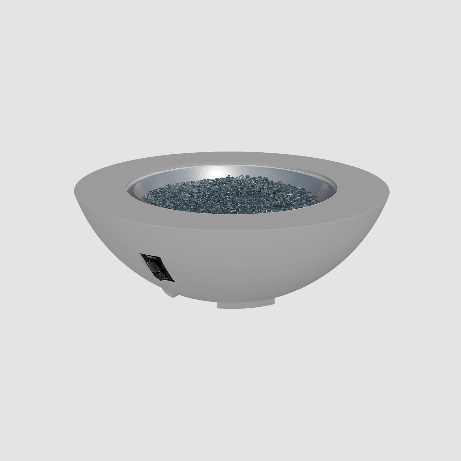 48" Cove Bowl Gas Fire Pit in Natural Grey w/Electronic Ignition (LP)