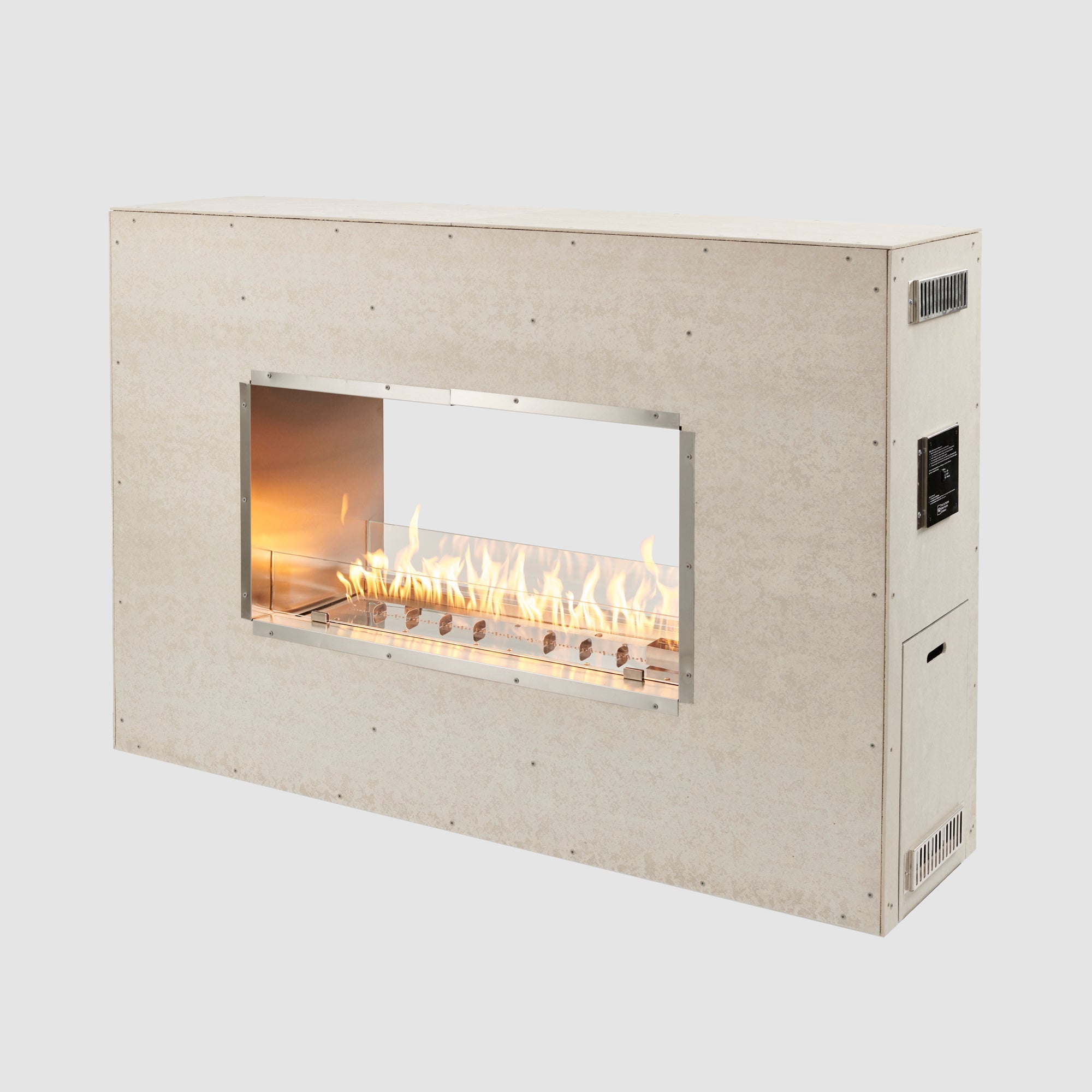 40" Linear Ready-to-Finish See-Through Liquid Propane Gas Fireplace with Direct Spark Ignition