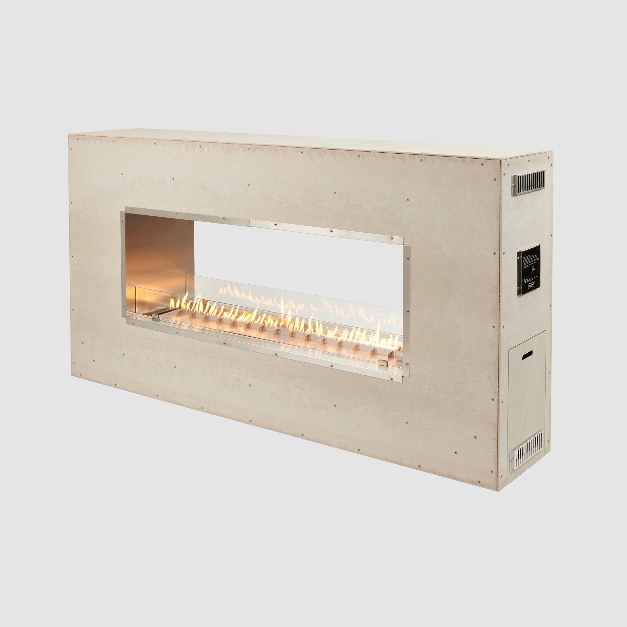 60" Linear Ready-to-Finish See-Through Natural Gas Fireplace with Direct Spark Ignition