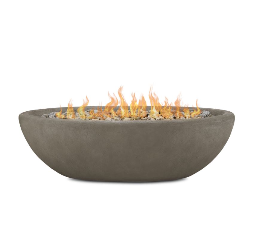58" Glacier Gray Riverside Large Oval LP Fire Bowl 