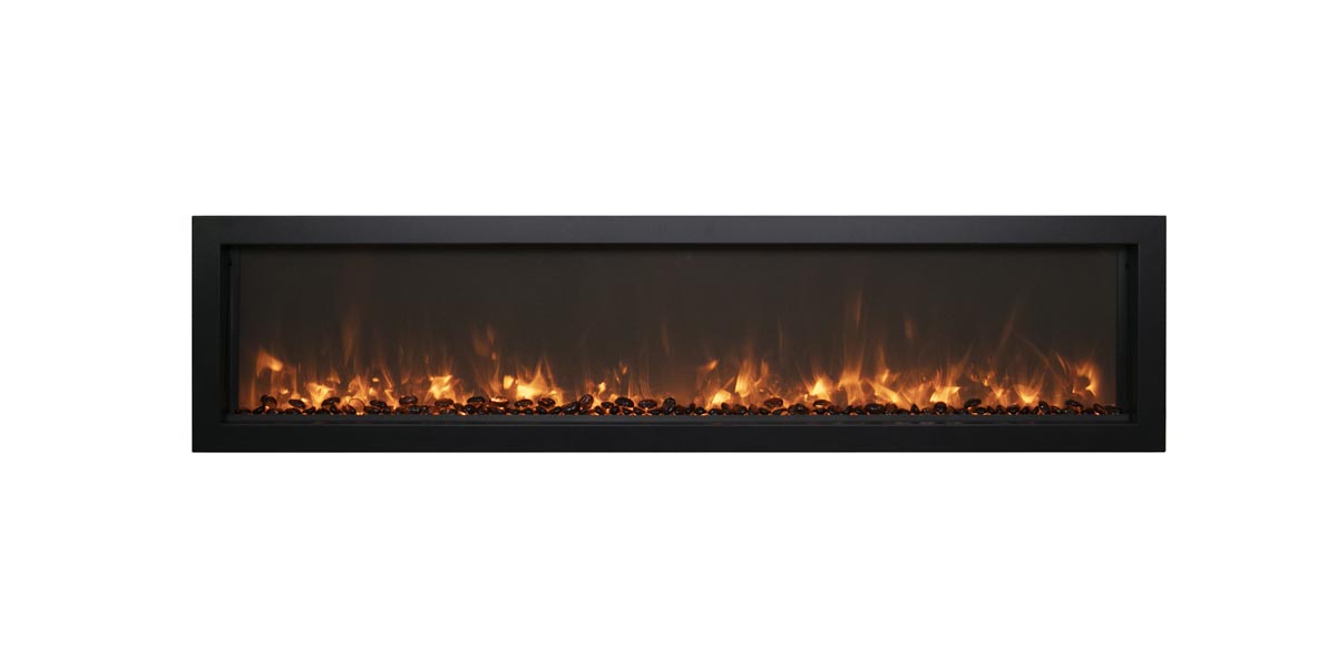 55" Remii Extra Slim Indoor/Outdoor Built-In Electric Fireplace