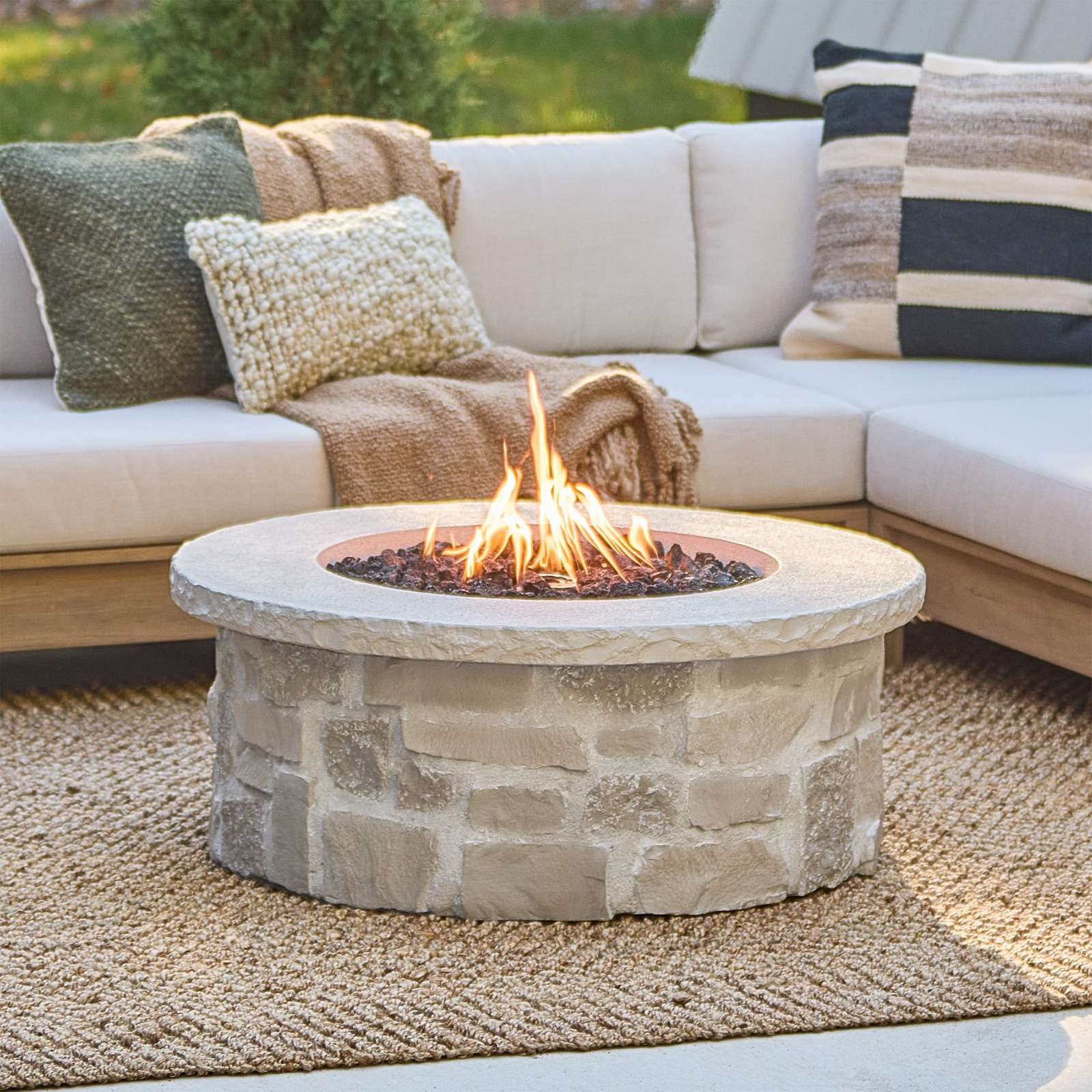 40" Scottsdale Round Propane Fire Pit Table