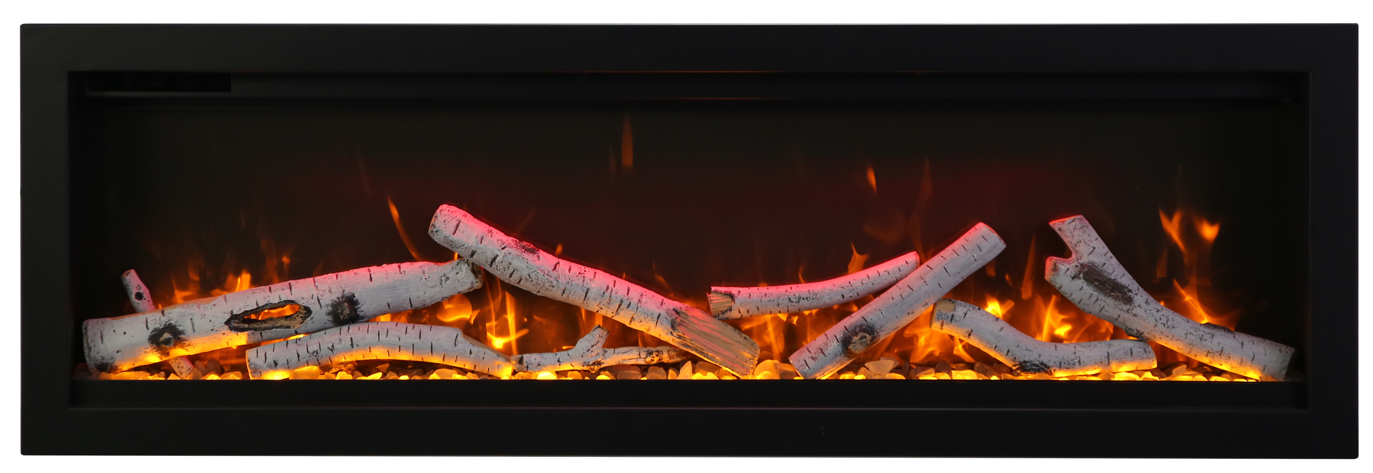 34 Symmetry Indoor / Outdoor Electric Fireplace with Edge to Edge Viewing